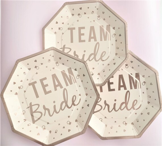 Hen party plates decoration Team bride plates Theme hen party Paper Plates Classy hen hen Party Plates Bachelorette party Accessories