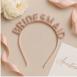 Bridesmaid headband Hen party accessory headband Bachelorette party favors Bridal party headband Bridesmaid proposal gift