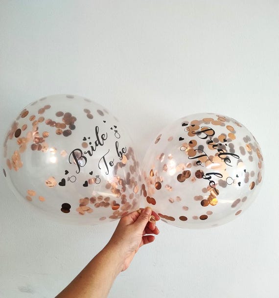Hen Party Balloons Decoration Bride To Be Rose Gold Confetti Balloons Hen Do Decor Hen Night Party Accessory Bridal Shower 10 packs