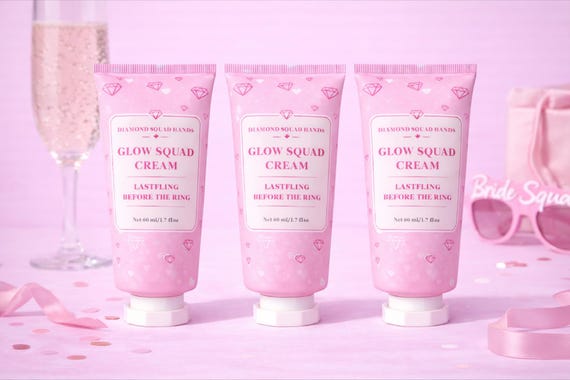 Bride Squad Hand Cream Hen Party Favour Bridesmaid Bag Filler Moisturising Hand Lotion Bachelorette Party Gift Pink Pamper Favor