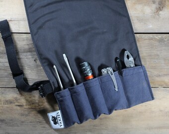 The Utility Roll - Small Canvas Tool Roll With Soft Microfiber/Micro-suede Lining