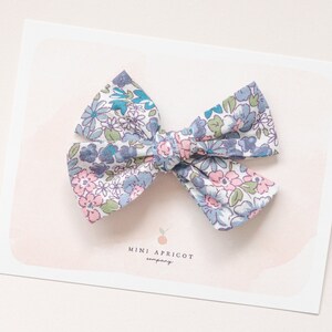 PURPLE FLORAL cotton baby hair bow, boho baby hair bow, newborn bow, girl bow, pinwheel bow, baby headband, nylon hair bow