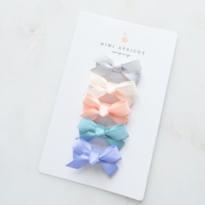 SET von 5 PASTEL mini Haarspangen, Baby-Mädchen Haarspangen, Mädchen Haarschmuck, Kleinkind Haarspange, Fransenclip, Haarspangen, Baby Haarspange