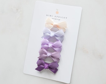 NOUVEAU** ENSEMBLE de 5 mini pinces à pression arc, pinces à cheveux violettes pour bébé fille, accessoire pour cheveux de fille, pince à cheveux pour tout-petits, pince à franges, barrette pour bébé