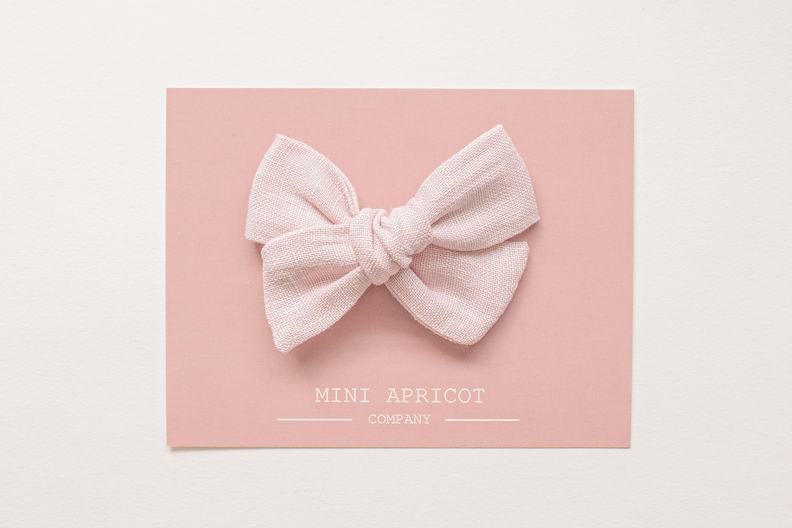 BLUSH PINK LINEN baby hair bow, rose baby bow , newborn bow, girl bow, pinwheel bow, baby headband, nylon hair bow, textured hair bow
