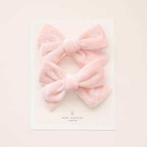 NEU ** ROSA Samt PIGTAIL Schleife Set, Schweinchen Mädchen Haarschleife, Windrad Schleife, Schweineschwanz Haarschleife, Schweinchen Haarspangen, Schweineschwanz Haar Accessoire