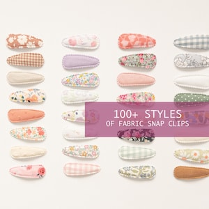Stoff Snap Clips, Baby-Mädchen Haarspangen, Mädchen Haarschmuck, Kleinkind Haarspange, Kleinkind Haarnadel, Fransenclip, weiche Haarspangen, Babyparty