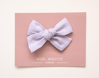 NEW** PURPLE LINEN baby hair bow, purple baby bow , newborn bow, girl bow, pinwheel bow, baby headband, nylon hair bow, textured hair bow