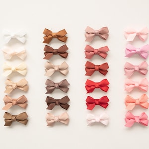 MINI bow snap clips, baby girl hair clips, girl hair accessory, toddler hair clip, fringe clip, hair clips, baby barrette