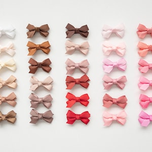 MINI bow snap clips, baby girl hair clips, girl hair accessory, toddler hair clip, fringe clip, hair clips, baby barrette