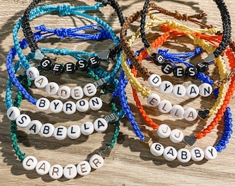 Adjustable Custom Name Bracelet, Personalized Name Word Bracelet, Personalized Jewelry, Name Bracelet, Unisex Bracelet