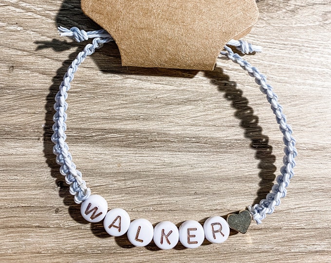 Adjustable Custom Name Bracelet, Personalized Unisex Jewelry