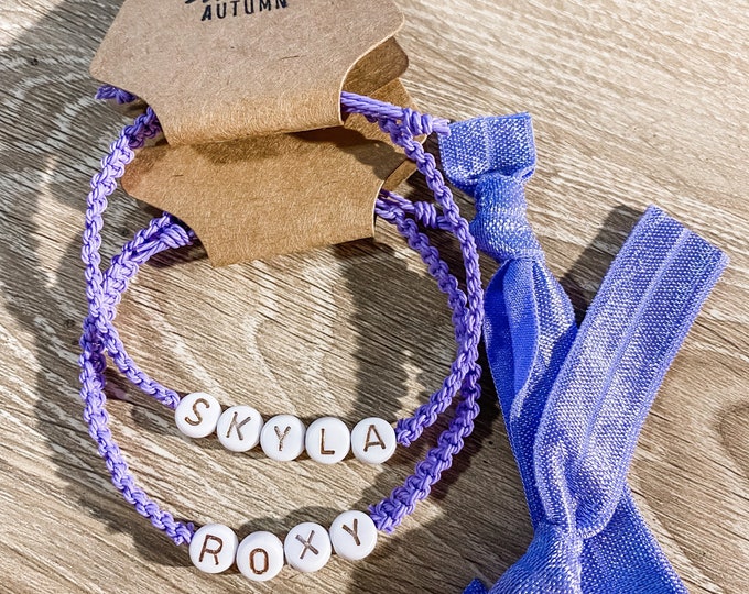 Adjustable Custom Name Bracelet, Personalized Beaded Word Bracelet