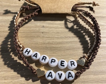 Adjustable Custom Name Bracelet, Personalized Name Word Bracelet, Personalized Jewelry, Name Bracelet, Unisex Bracelet, gift for her