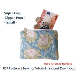 Zipper Coin Purse Pattern / Coin Pouch Pattern - Easy Sewing Patterns for Beginners