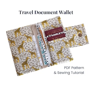 Passport Wallet Zipper, Passport Cover Pattern, Passport Holder Family, Sewing Pattern