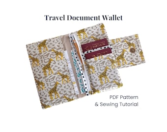 Passport Wallet Zipper, Passport Cover Pattern, Passport Holder Family, Sewing Pattern