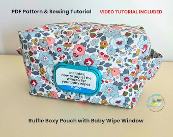 Diaper and Wipe Bag Sewing Pattern, Baby Diaper Pouch Pattern