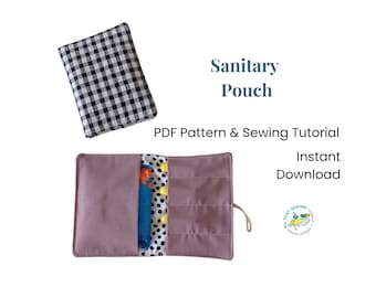 Sanitary Pad Wallet, Sanitary Napkin Storage Bag, Privacy Bag, Feminine Product Pouch, Girl School Supply, PDF Sewing Pattern