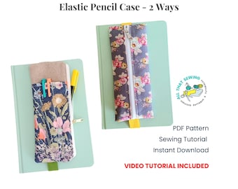 PDF Sewing Pattern Bundle, Notebook Elastic Pencil Case, Agenda Pen Case, Journal Pen Pouch, A5 Planner Pen Holder, Begginner