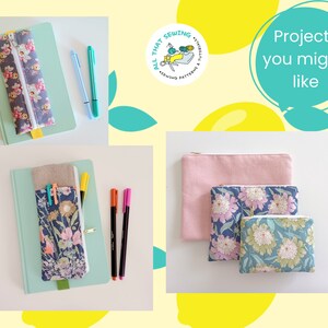 Planner Pouch Pattern, Zipper Pencil Case for Book, Journal Pen Pouch ...