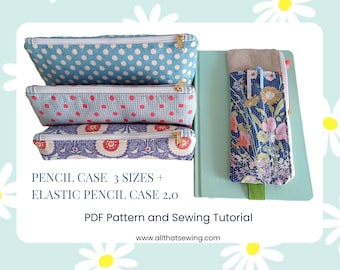 Elastic Pencil Case, Pencil Case Pattern, Planner Pen Pouch, Pencil Pouch Pattern, Pen Sleeve, PDF Sewing Pattern