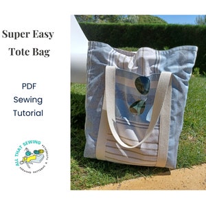 Beach Bag Sewing Pattern, Summer Tote Bag PDF Tutorial, Easy Tote Bag ...