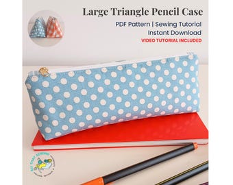 Large Pencil Case, Kid Pencil Pouch, Back to School Pattern, School Supply, School Pencil Case, PDF Sewing Pattern