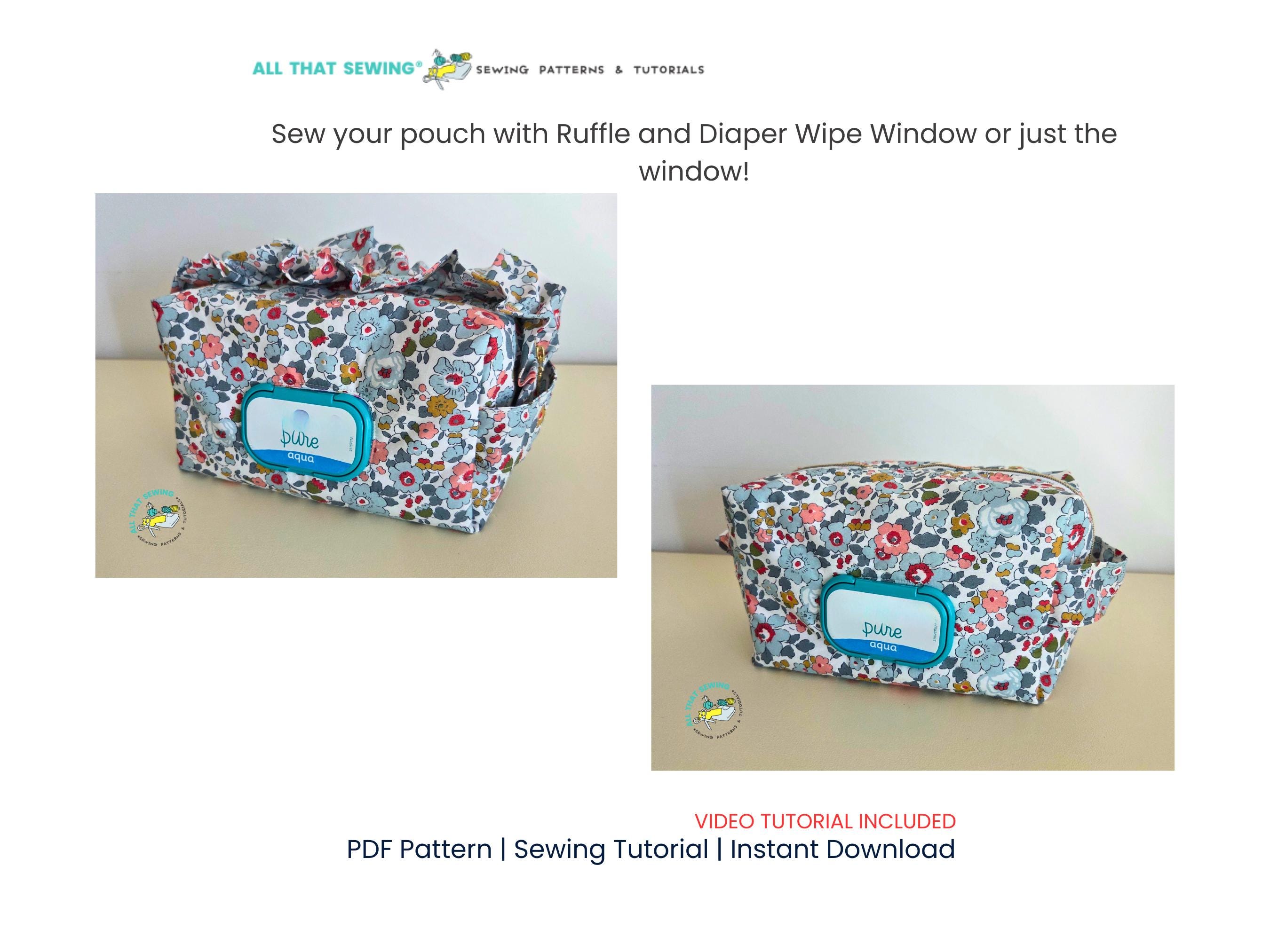 Serger Ruffle Pouch Pattern Ruffle Diaper Bag Sewing Pattern, Boxy Pouch With Ruffle PDF Pattern - Etsy