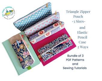 Elastic Pencil Case, Pencil Case Pattern, Planner Pen Pouch, Pencil Pouch Pattern, Pen Sleeve, PDF Sewing Pattern