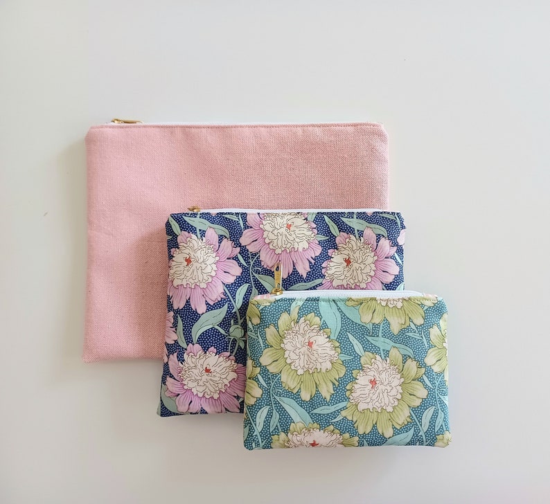 Super Easy Zipper Pouch PDF Sewing Pattern, Small Utility Pouch Sewing Tutorial, Beginner Level Pouch in 3 Sizes Tutorial image 2
