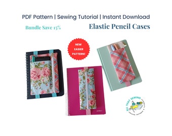 Elastic Pencil Case, Pen Sleeve Pattern, Planner Pouch, Elastic Pen Pouch, Bundle Sewing Pattern