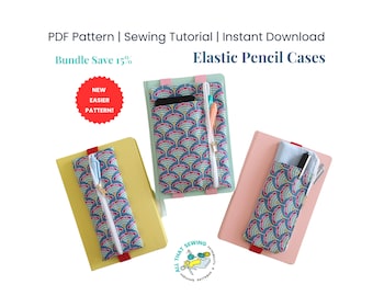 Elastic Pencil Case, Pen Sleeve Pattern, Planner Pouch, Elastic Pen Pouch, Bundle Sewing Pattern