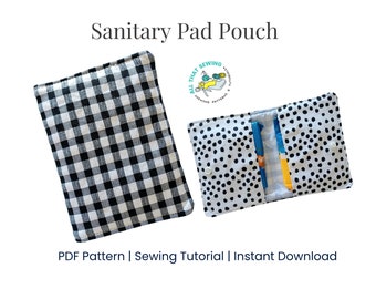 Sanitary Pad Wallet, Sanitary Napkin Storage Bag, Privacy Bag, Feminine Product Pouch, Girl School Supply, PDF Sewing Pattern