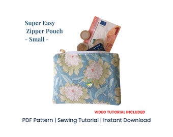 Zipper Coin Purse Pattern / Coin Pouch Pattern - Easy Sewing Patterns for Beginners
