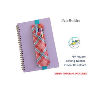 Journal Stifthalter Muster, DIY Stifthalter für Notebook, elastisches Lesezeichen Video Tutorial, Stifthülle für A5 Notebook, PDF Schnittmuster