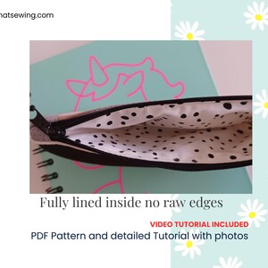 Notebook Elastic Pencil Case Sewing Pattern, Zipper Pencil Pouch PDF Pattern, Agenda Pen Holder, Journal Pen Pouch Sewing Tutorial image 4