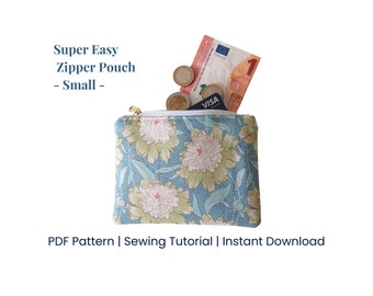 Easy Zipper Pouch Pattern, 5 Sizes, Cosmetic Pouch Sewing Pattern, Fully  Lined, PDF File, Instant Download, Fully Lined Pouch 