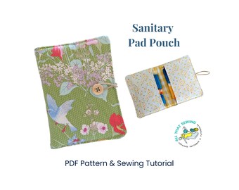 Sanitary Pad Pouch Sewing Pattern, Tampon Holder (PDF)