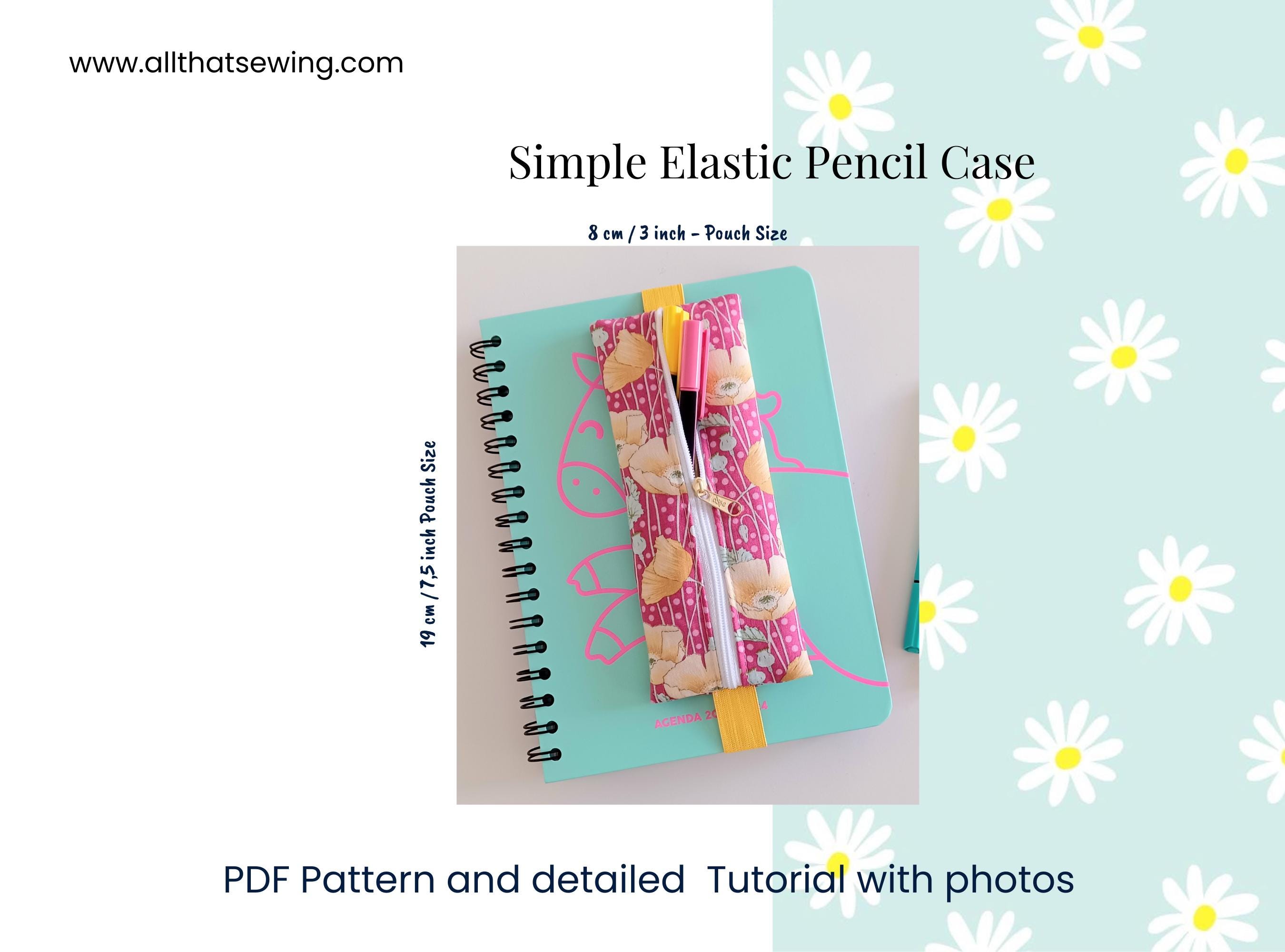 Sewing Patterns Notebook Case PDF Sewing Pattern Bundle, Notebook Elastic Pencil Case, Agenda Pen ...