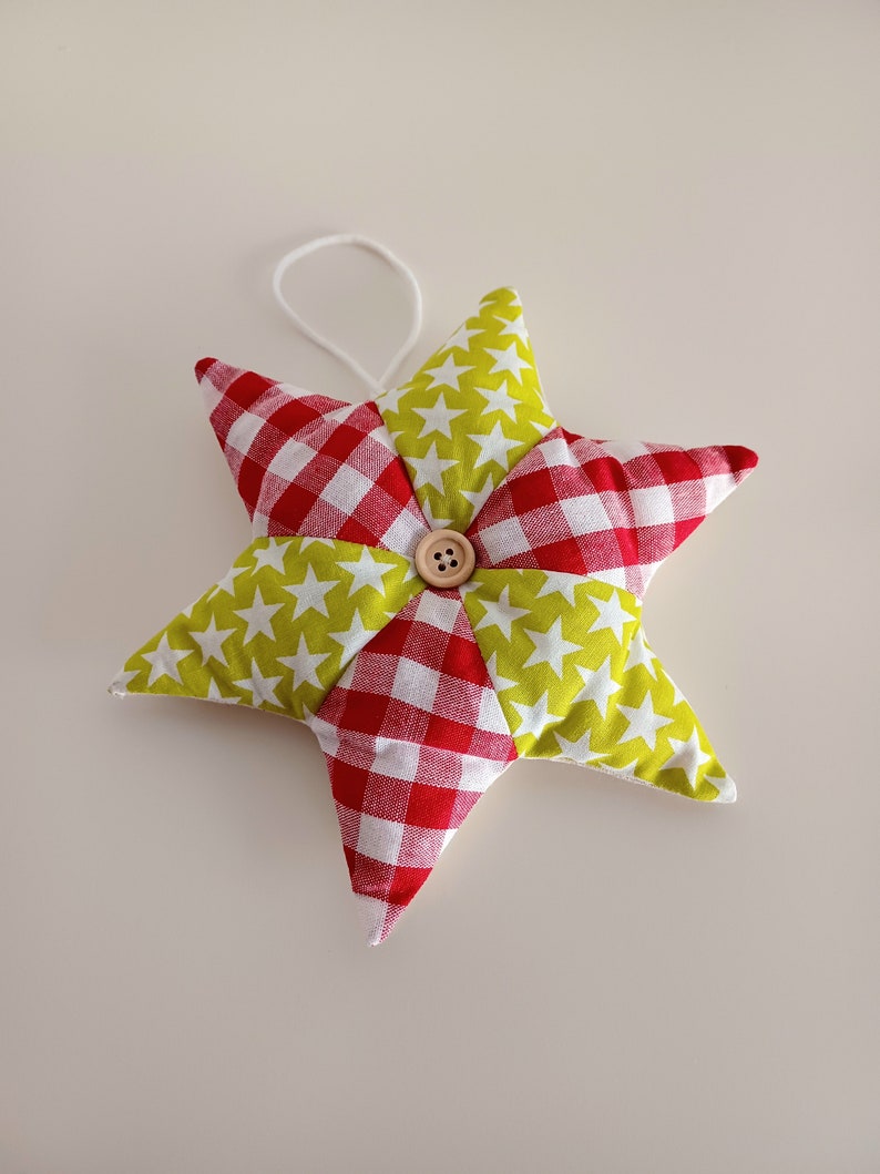 Fabric Star Ornament Pattern Patchwork Star Origami Star Etsy