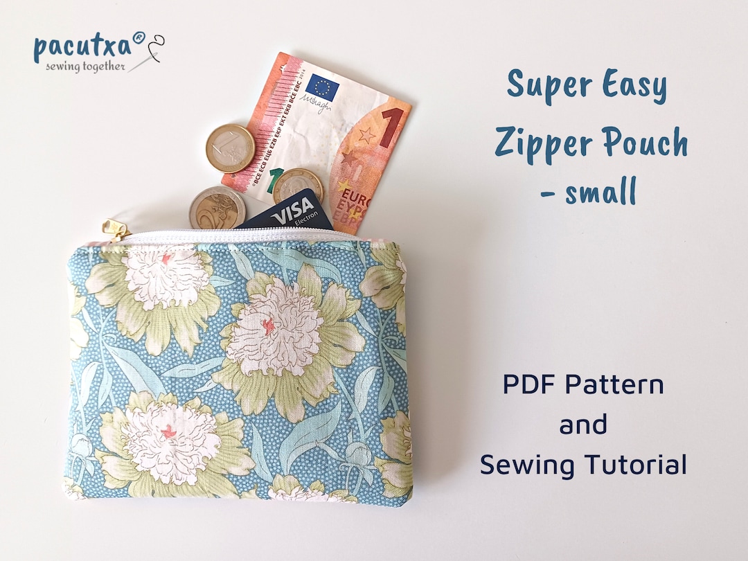 Zipper Coin Purse Pattern / Coin Pouch Pattern Easy Sewing Etsy