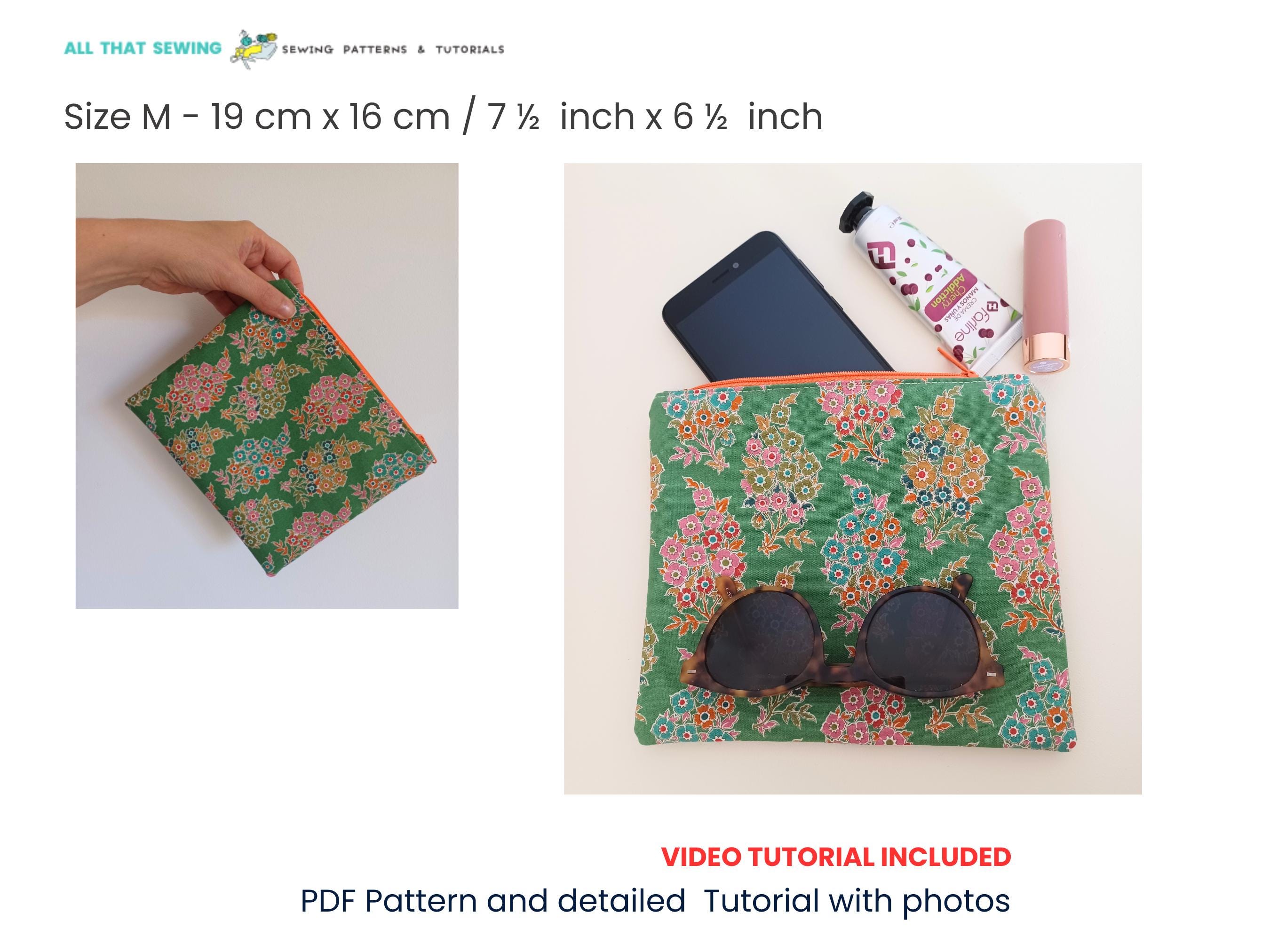 Super Easy Zipper Pouch PDF Sewing Pattern, Small Utility Pouch Sewing ...