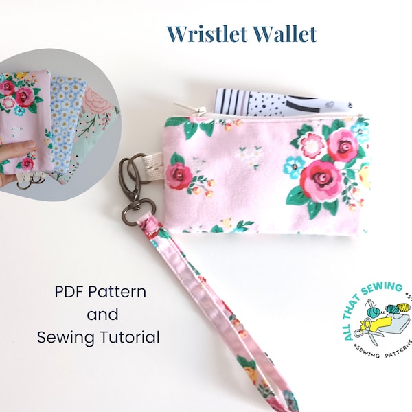 Wristlet Coin Purse, Kids Wallet Pattern - PDF Sewing Pattern