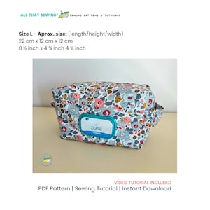 Diaper and Wipe Bag Sewing Pattern, Baby Diaper Pouch Pattern image 2