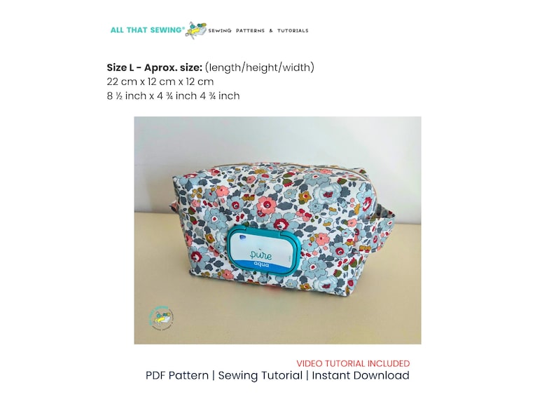 Diaper and Wipe Bag Sewing Pattern, Baby Diaper Pouch Pattern image 2