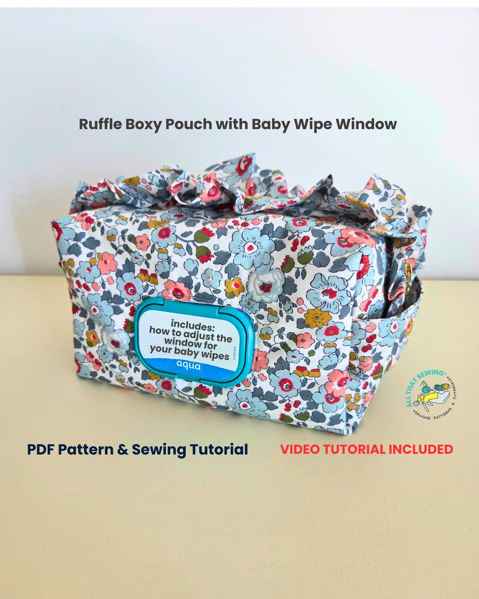 Serger Ruffle Pouch Pattern Ruffle Diaper Bag Sewing Pattern, Boxy Pouch With Ruffle PDF Pattern - Etsy