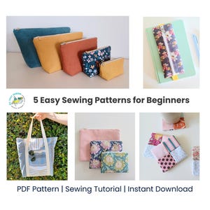 Easy to Sew Sewing Patterns, Beginner Sewing Patterns, Easy Handmade Gifts PDF Patterns