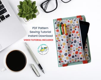 Elastic Pencil Case, Elastic Pen Pouch, Journal Pen Holder, A5 Planner Pen Case, Binder Pencil Pouch, PDF Sewing Pattern, Journal Supplies