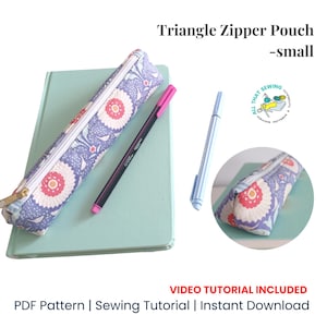 Slim Pencil Case Pattern, Small Pencil Pouch, Thin Pencil Pouch Sewing Pattern